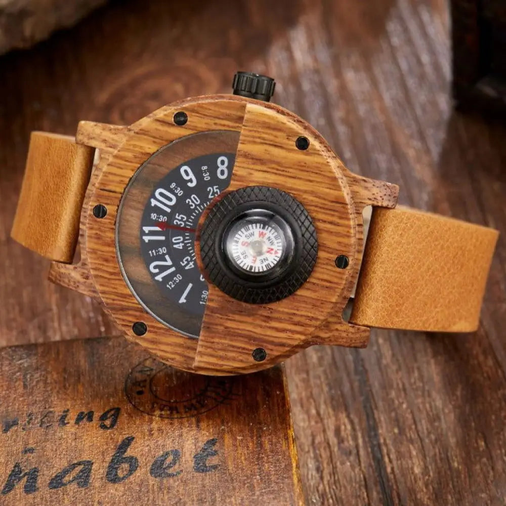 Compass Wooden Watch - Kilimanjaro fine craft -  