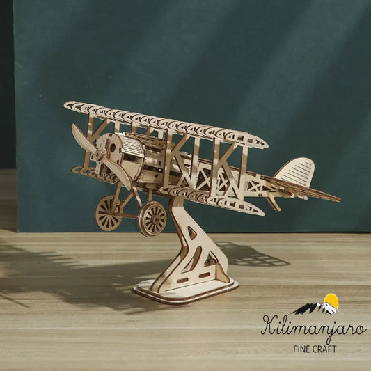 Handmade Children's Wooden Aircraft Puzzle - Kilimanjaro fine craft - Wooden puzzle 