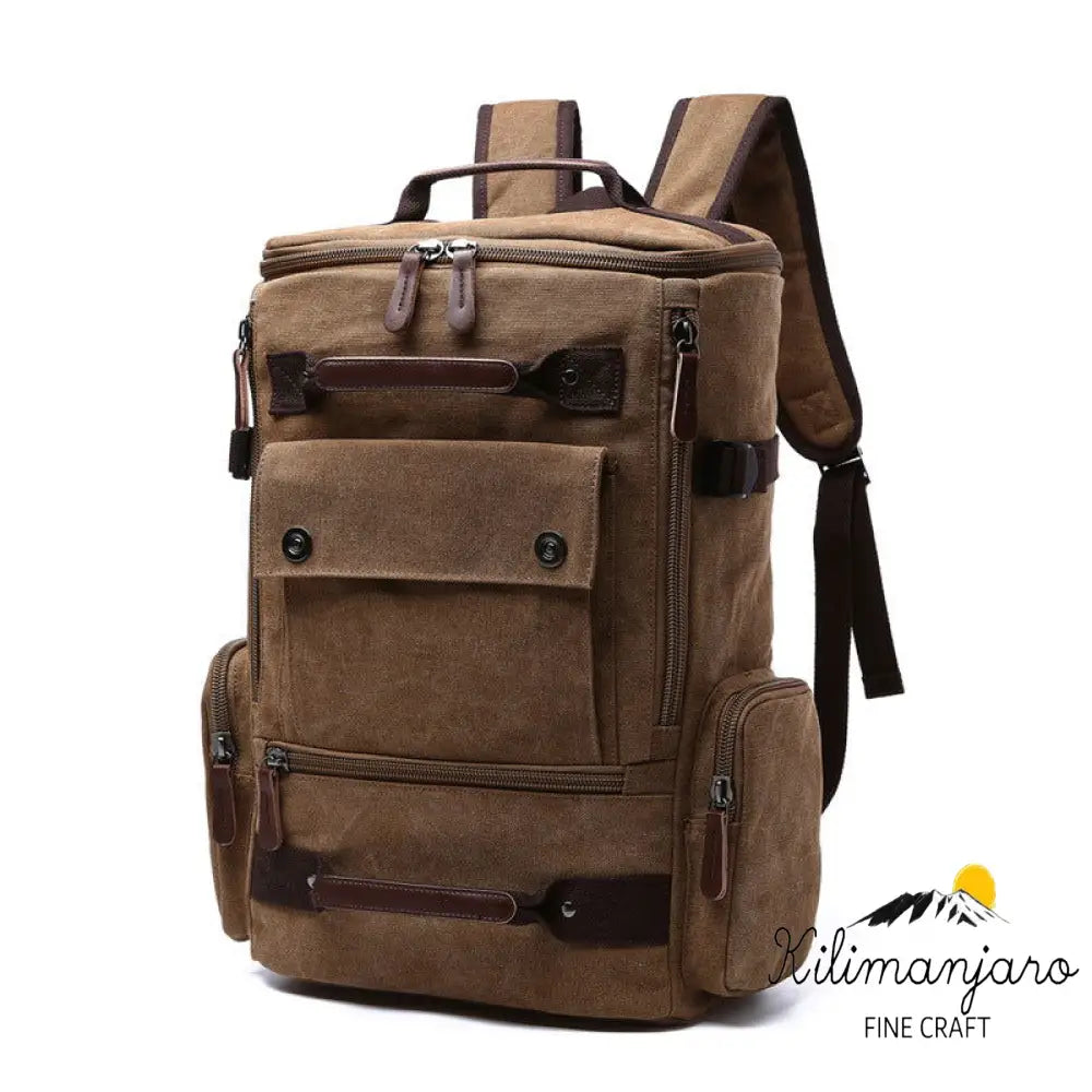 Men's Vintage Backpack - Kenya - Kilimanjaro fine craft - Vintage Backpack 