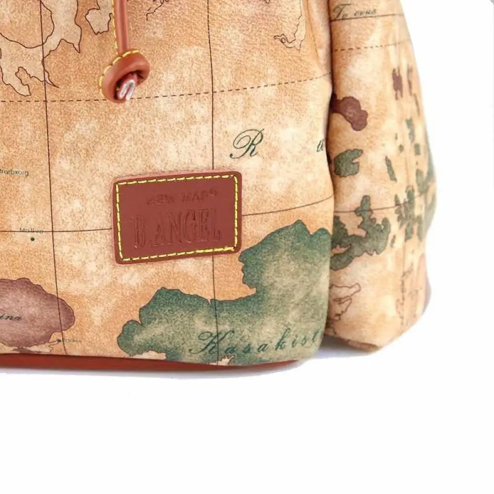 Retro Wild Map Backpack - Bangel - Kilimanjaro fine craft -  